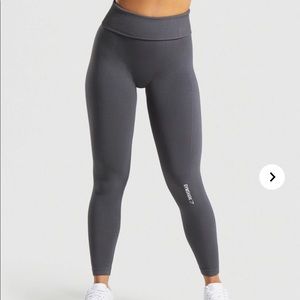 Gymshark power down leggings charcoal gray/grey